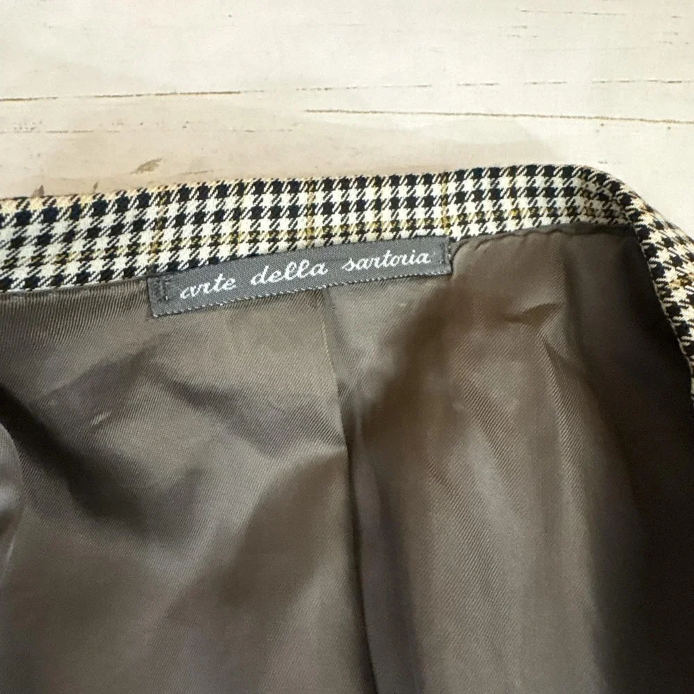 Maus Hoffman Blazer Sport Coat UNstructured Mens 44R Check Wool Silk Tweed Italy